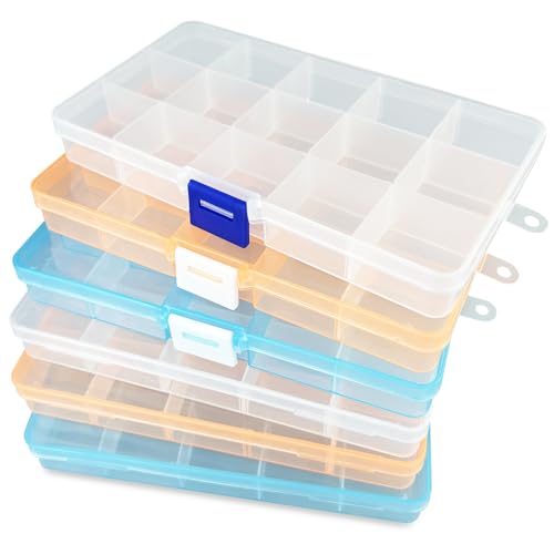 Caixa de Arrumação GENTPOVTH com 6 Peças Gentpovth - Recipientes de armazenamento doméstico - 6 peças, plástico transparente, armazenamento