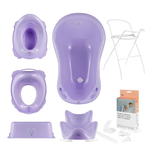 Conjunto de Banho HYLAT Baby (Branco - Aço Inoxidável) Hylat Baby - Móveis para bebês e crianças pequenas - conjunto, banho, hylat baby, branco, aço inoxidável