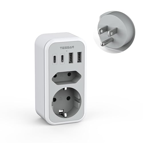 Adaptador de Viagem TESSAN 6 em 1 (USA - Europa) Zhuhai Tessan Power Technology Co., Ltd. - Conversores e adaptadores de viagem - adaptador, viagem, tessan, usa, europa