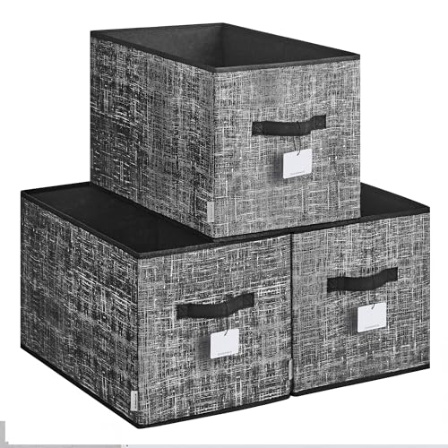 Caixa de Arrumação SONGMICS ROB450B01 (Preto) SONGMICS - Recipientes de armazenamento doméstico - tecido, plástico, 50x30x30 cm, 45l