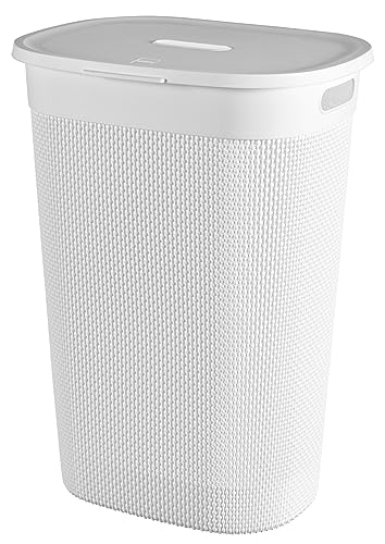 Cesto de roupa curvado branco 70% reciclado KETER Curver - Aparelhos de lavanderia - 70% reciclado, estrutura curvada, design moderno