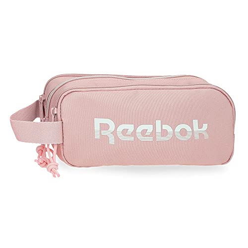 Estojo Reebok com 3 compartimentos - Vermelho (Escrita) Reebok - Capas e adesivos para computador - 3 compartimentos, bolso frontal, computador portátil, tablet