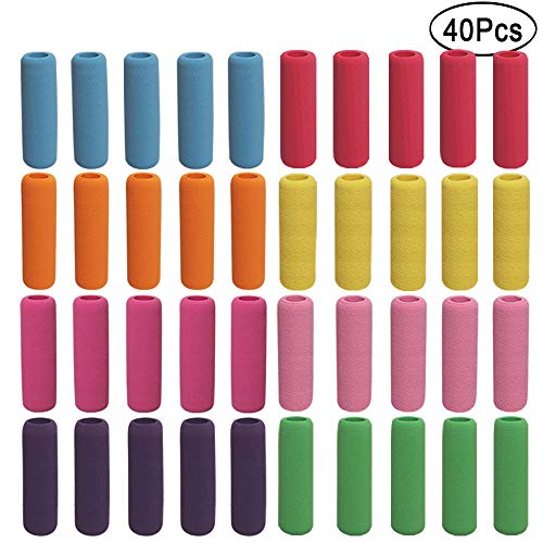 Suporte para Lapiseira 40 Unidades 8 Cores Heqishun - Borrachas - suporte, lapiseira, unidades, cores