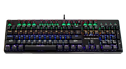 Teclado Gaming MARS GAMING MK4BITALY (Inglês - US) MARSGAMING - Teclados - layout italiano, retroiluminação, anti-ghosting, 16 teclas de funções, usb 2.0