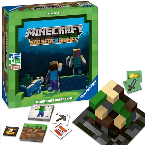 Jogo de tabuleiro RAVENSBURGUER Minecraft - Builders & Biomes (8 anos) Ravensburger - Jogos - minecraft, 8 anos, colecciona recursos, criaturas