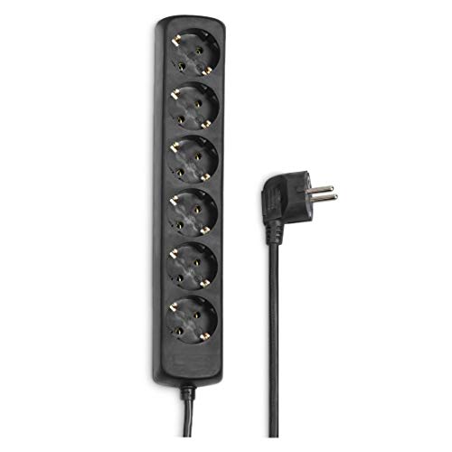 Extensão Elétrica HAMA 0030933 (1 Tomada) Hama - Filtros de linha e supressores de surtos - 6 tomas, interruptor, 1,4 m, preto