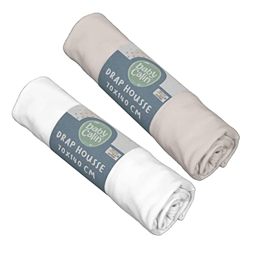 Lençol de Cama para Bebé BABYCALIN 2 (70x140cm) Babycalin - Lençóis - 2 lençóis, ajustáveis, jersey carded, 70x140 cm