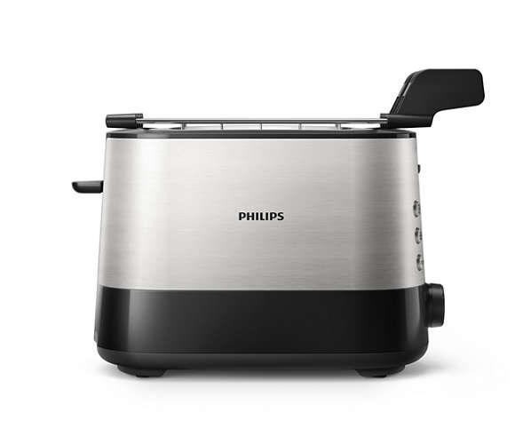 Torradeira PHILIPS HD2639/90 (730 W - 2 fatias) Philips - Torradeiras - 730 W, 2 fatias, descongelamento, recalentamento