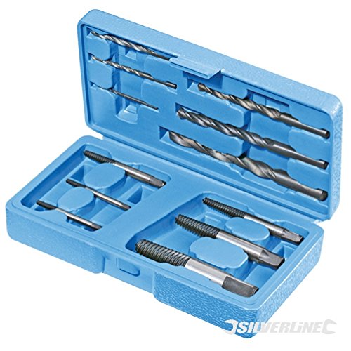 Conjunto de Brocas e Extrais SILVERLINE 371762 Silverline - Chaves inglesas - madeira, metal, plástico, vidro, cerâmica