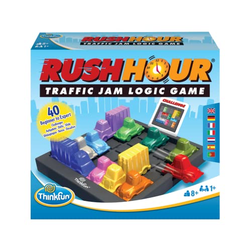 Jogo de Tabuleiro THINK FUN Rush Hour (Idade Mínima: 8) Ravensburger - Jogos - jogo de lógica, 40 desafios, idade mínima 8