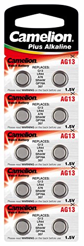 Pilha Não Recarregável CAMELION LR44/A76/AG13 Camelion - Baterias de uso geral - 1.5v, alcalinas, não-recarregável, litio
