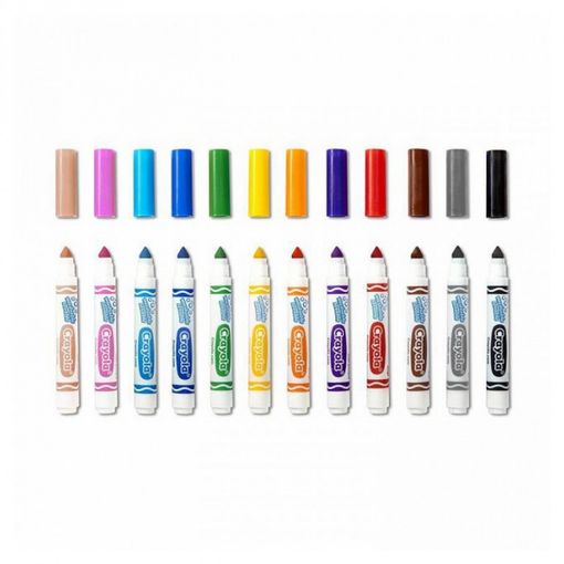 Lápis de Cor CRAYOLA Washable Colors (12 Un) CRAYOLA - Roupa de cama e cama - laváveis, cores vivas, fáceis de limpar