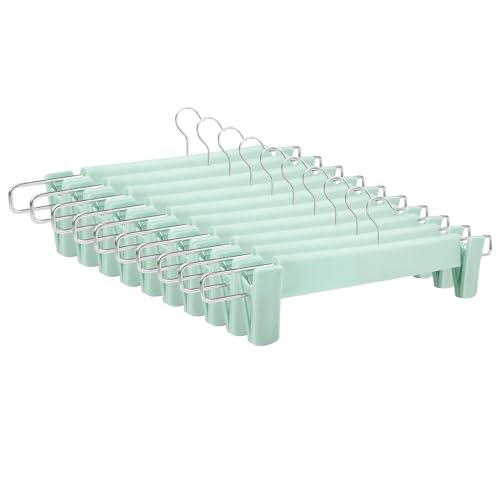 Suporte para Calças Tekenewbse 10 Suportes com ganchos giratóveis tekenewbse - Cabides - metal, 5 kg, preto, plástico, empilhável