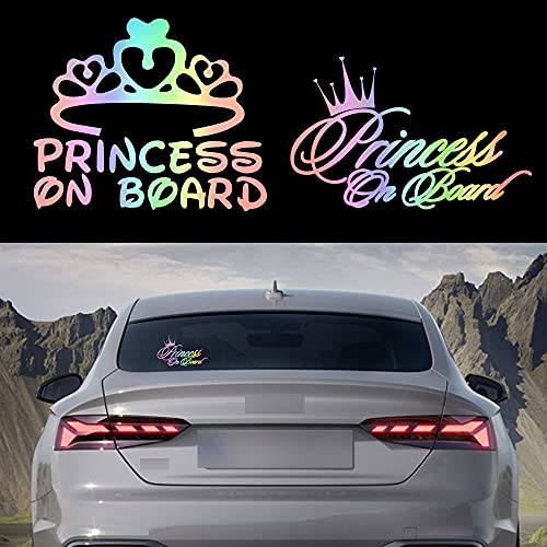 Autocolante de Carro TOMALL 2 Peças Princesa TOMALL - Materiais de arte e artesanato - 2 peças, vinil, removível