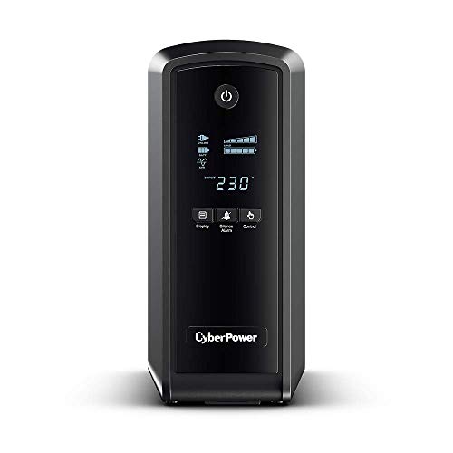 UPS CYBERPOWER CP900EPFCLCD (9 Tomadas - 540 W - 900 V) CyberPower - Ups - 540 W, 9 tomadas, 900 VA, 165-265 V