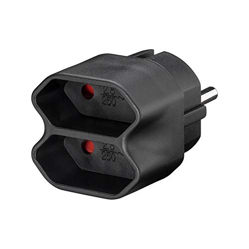 Adaptador de Energia GOOBAY NK 002 (Type C - Preto) Goobay - Inversores de energia - tipo c, 2 tomadas, preto, 90x38.5x70mm