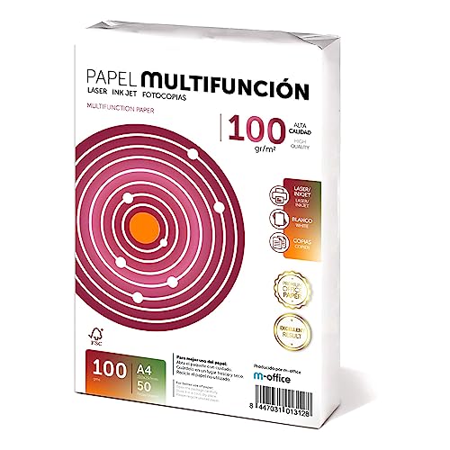 Folhas para Impressão M-OFFICE 3M-FOLO-1A4-100 Medel Office - Papel de impressora e copiadora - 100 folhas, papel branco, 80g/m²