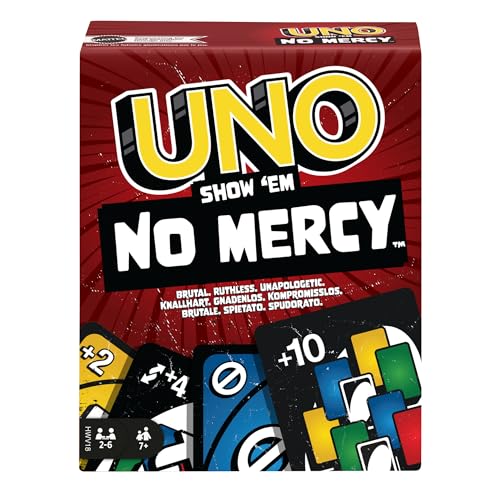 Jogo de tabuleiro MATTEL Unos No Mercy (7 anos) Mattel - Jogos de cartas - cartas, ação, aventura, lógica, raciocínio