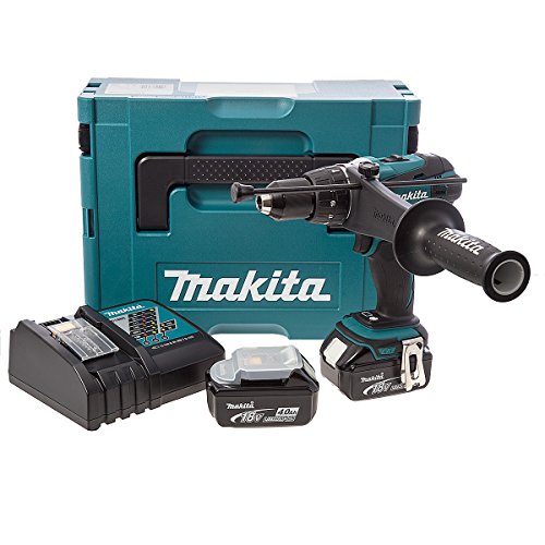 Martelo Perfurador MAKITA DHP458RMJ (3000 rpm) Makita - Berbequins elétricos portáteis - 3000 rpm, bateria, preto/ciano/prateado