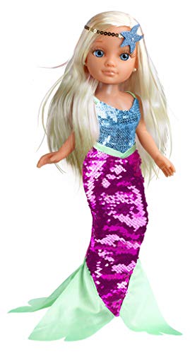 Boneca NANCY Un jour de sirène (Idade Mínima Recomendada: 3 anos) Nancy - Bonecas - transformável, 3 anos, vestido azul, coroa marinha