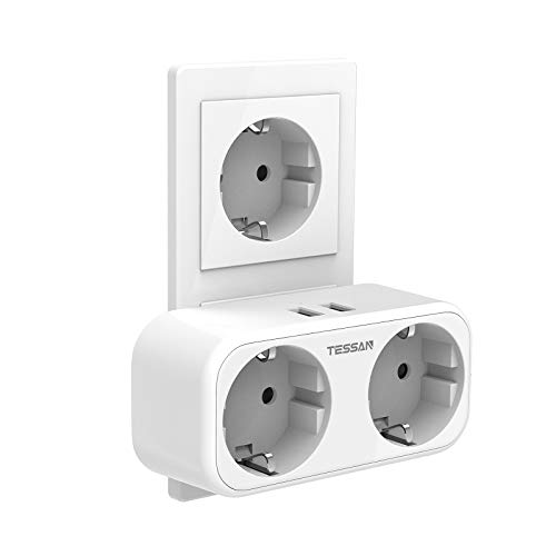 Adaptador de Energia TESSAN 4 em 1 com 2 Usb TESSAN - Fontes de alimentação elétrica - 4 em 1, usb, transformador, viagem