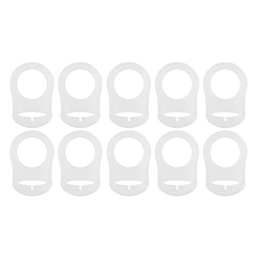 Conjunto de 10 Unidades de Silicone para Mamadeira Branco Desconocido - Móveis para bebês e crianças pequenas - silicone, mamadeira, conjunto, 10 unidades