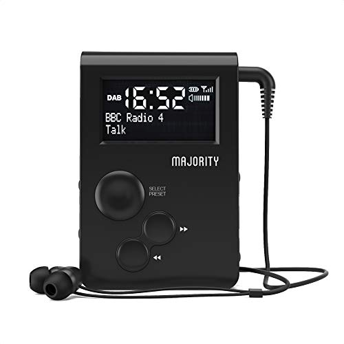 Rádio MAJORITY PETERSFIELD-GO (Preto - Digital - FM/AM - Pilhas) Majority - Áudio - preto, digital, fm/am, pilhas