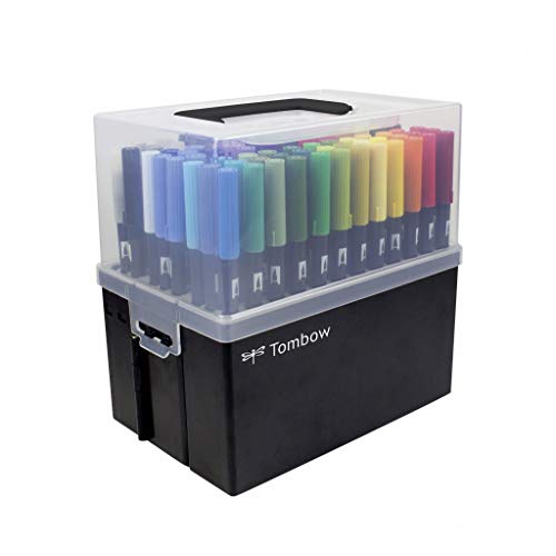 Caixa de Marcadores Tombow ABT Dual Brush Pen 108 Cores Tombow - Marcadores e marcadores de texto - caixa, marcadores, tombow, abt, dual brush pen, 108 cores
