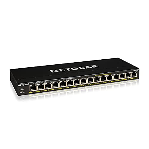 Switch NETGEAR GS316P-100NES L2 10/100/1000 Netgear - Concentradores e comutadores - energy star, l2, gigabit ethernet, 16 ports
