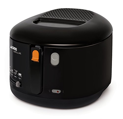 Fritadeira Individual SEB Simply One (Preto - 1.2 L) SEB - Fritadeiras - 1.2 L, 900g, 150-190ºC, indicador de água