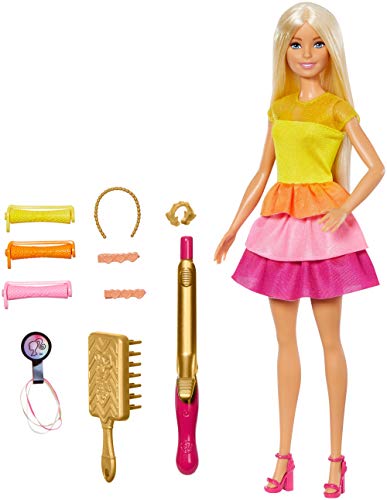 Boneca de moda BARBIE Create Her Curls (4 anos) Mattel - Bonecas - boneca, cabeleira, ondas, caracóis