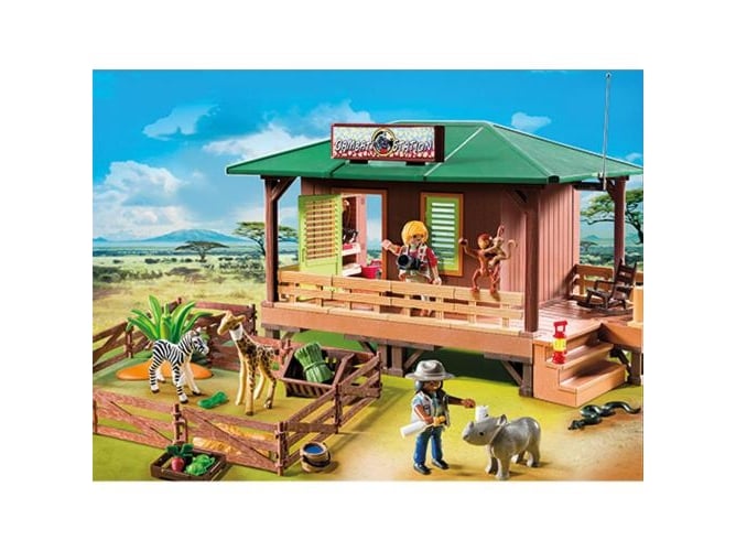 Playmobil 6936 Estação de Rastreamento com Área para Animais PLAYMOBIL - Brinquedos - estação, rastreamento, animais, hospital veterinário
