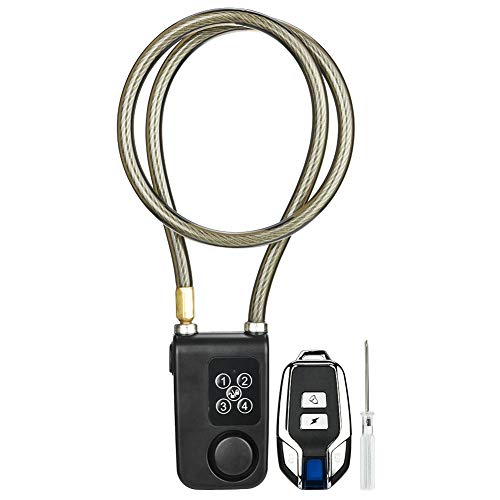 Cadeado com Chave Remota para Motos e Bicicletas Tangxi - Fechaduras e trincos - comando, preto, metal, bicicleta