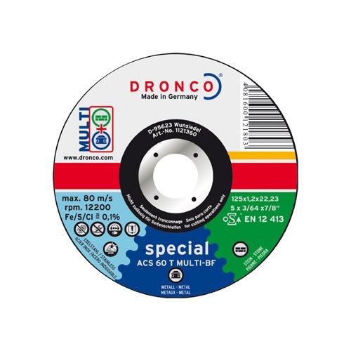 Conjunto de Discos D. Corte Metal Acs60/Acs46T Multi Especial Dronco - Ferramentas - madeira, metal, plástico, acabamento metálico, 25 discos