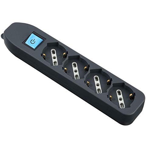Extensão Elétrica ELECTROLINE 82073 (4 Tomadas) Electraline - Fios e cabos elétricos - 4 tomadas, interruptor, 15 metros, branco