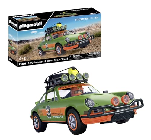 Playmobil Porsche 911 Carrera RS 2.7 Offroad (Idade Mínima Recomendada: 4 anos) PLAYMOBIL - Brinquedos - Porsche, 911 carrera rs 2.7, offroad, veículo robusto, aventuras off-road