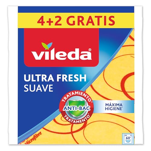 Escova de Wera Vileda Microfiber Amarelo Vileda - Panos de limpeza de loja e panos de limpeza de uso geral - microfibra, multiusos, amarelo