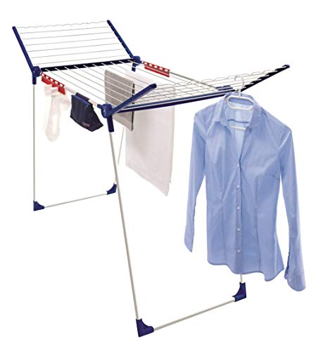 Estendal de Roupa LEIFHEIT Pegasus 200 Comfort Leifheit - Secadores e cabides - 6 varas, 2 onduladas, 5 ganchos, bolsa de pinças