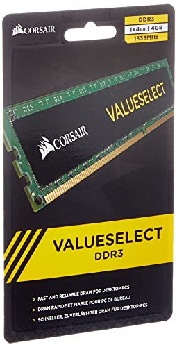 Memória RAM DDR3 CORSAIR 4 GB (1333 MHz - CL 9) Corsair - Memória ram - 4 GB, ddr3, 1333 mhz, PC/servidor