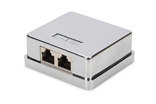 Caixa para Tomadas ASSMANN ELECTRONIC DN-93713 Digitus - Tomadas de telefone e dados - montagem em superfície, preto, plástico, lan 2