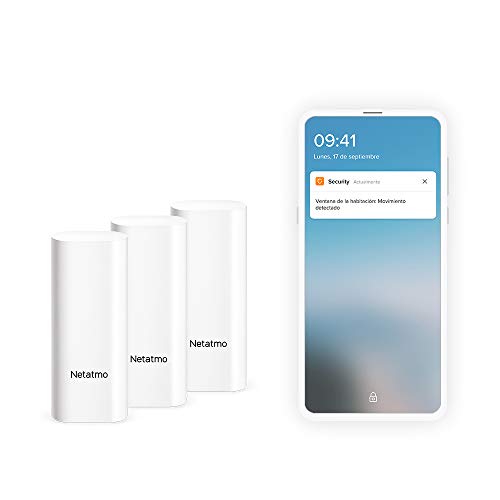 Kit de 3 sensores NETATMO para deteção de movimento/vibração Netatmo - Kits de automação residencial - 3 sensores, movimento, vibração, adaptador de corrente