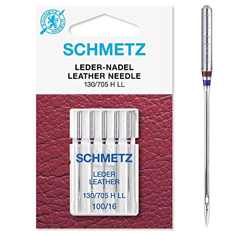 Aguja SCHMETZ 5X100/14H LL (Para couro - Nº 130705) SCHMETZ - Agulhas e ganchos - couro, algodão, 5x100/14h ll