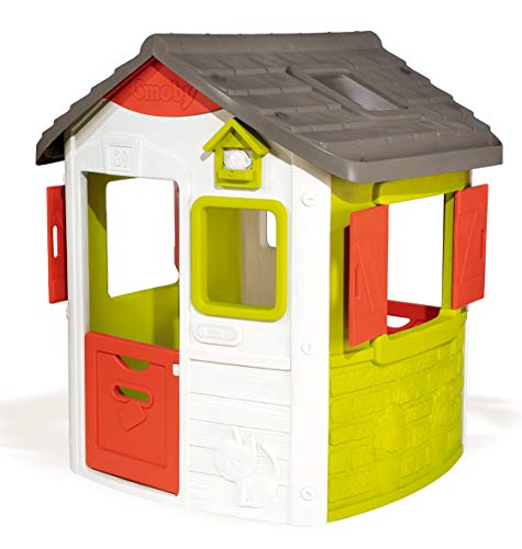Casa de Brincar SMOBY Neo Jura Lodge (Idade Mínima: 3 - 133x74.5x81 cm) Smoby - Casinhas de brincar - 133x74.5x81 cm, 2 anos, porta principal, janelas, comedouro para pássaros