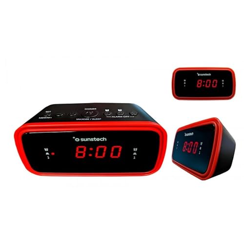 Rádio Despertador SUNSTECH (Preto - Digital - Função Snooze - Corrente) SUNSTECH - Áudio - digital, snooze, corrente