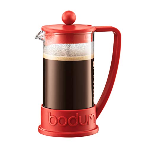 Cafeteira de Filtro BODUM BRAZIL Vermelho Bodum - Cafeteiras de êmbolo - 1 l, vidro, filtro, vermelho