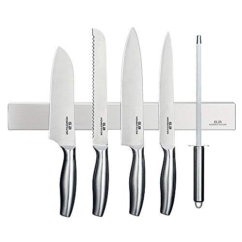 Suporte para Facas Homefavor 40Cm Aço Inoxidável G.a HOMEFAVOR - Suportes e organizadores de facas - suporte, facas, homefavor, aço inoxidável