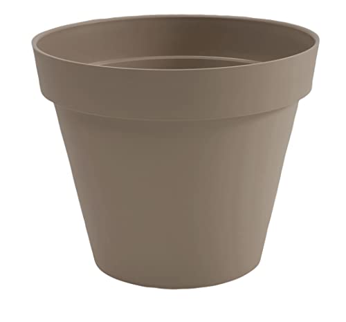 Vaso EDA PLASTIQUE (Cinzento - Plástico - 25x21cm) EDA - Vasos e canteiros - plástico, cinzento, 25x21cm