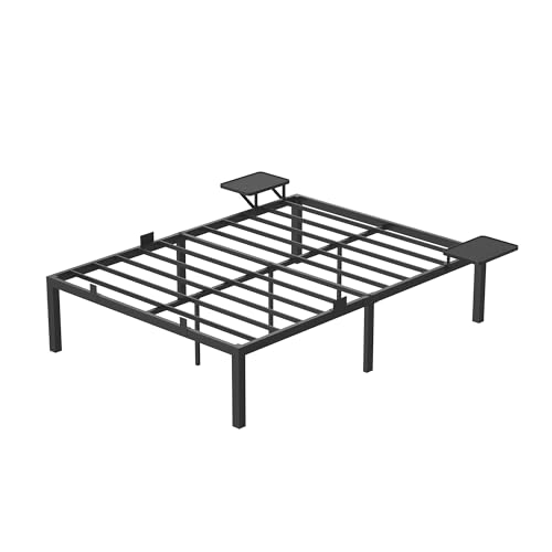 Cama VASAGLE Classic (Preto - Metal - 140x200cm) VASAGLE - Conjuntos de móveis - metal, 140x200cm, cabeceira em madeira, clássica