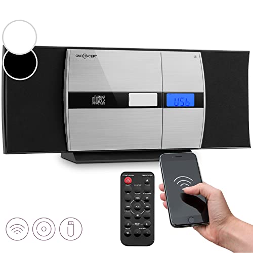 Rádio Portátil OneConcept com CD para Casa - Preto Oneconcept - Áudio - portátil, cd, bluetooth, fm, som estéreo
