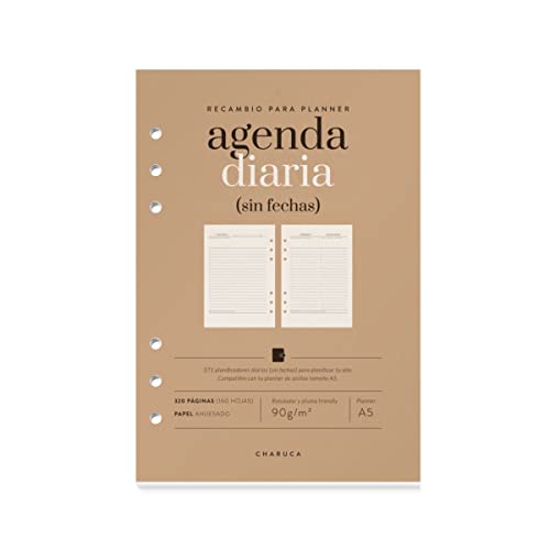 Agenda Diaria Semanais 2022-2023 A5 CHARUCA CHARUCA - Papel de impressora e copiadora - diário, semanal, 2022/2023, A5, papel natural